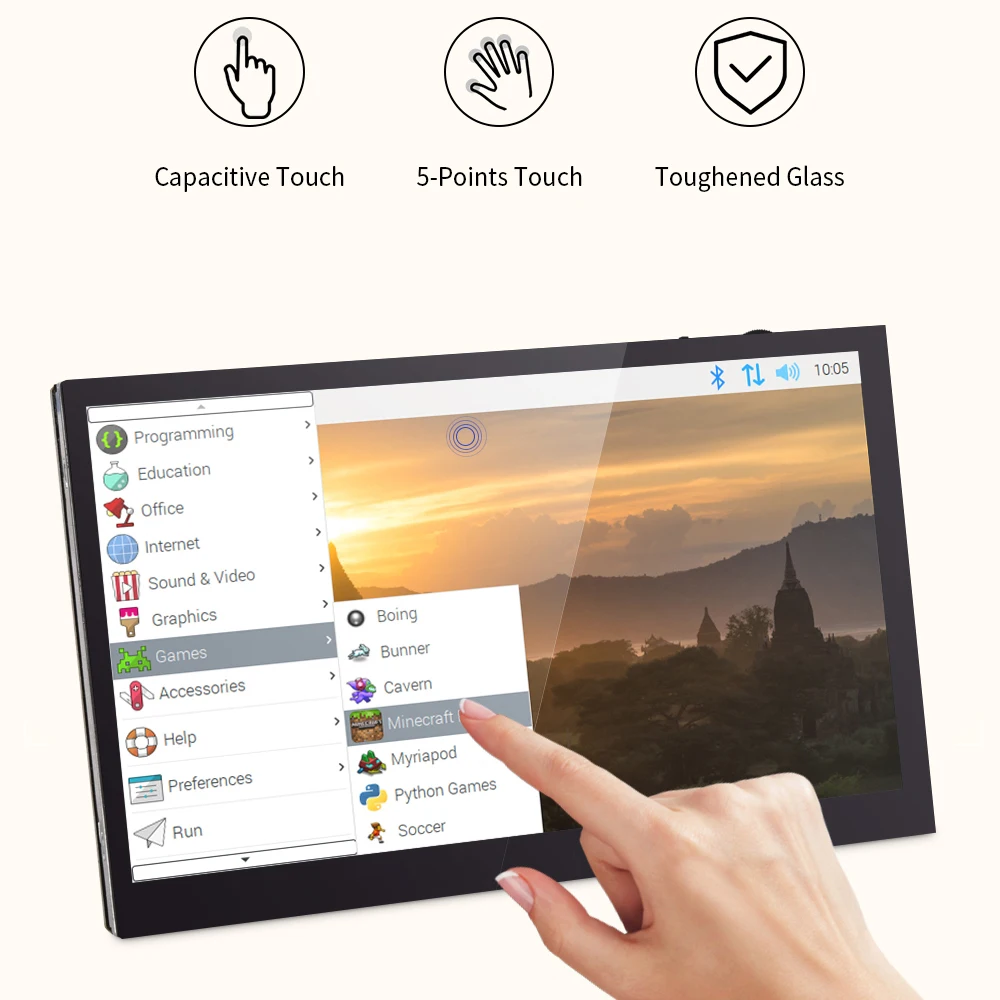 Bigtreetech-visor Lcd Octoprint para Impressora 3d Pitft50 Tela de Toque V2.0 Dsi Raspberry pi 3b Mais 2b Btt Octopus - Imagem 2