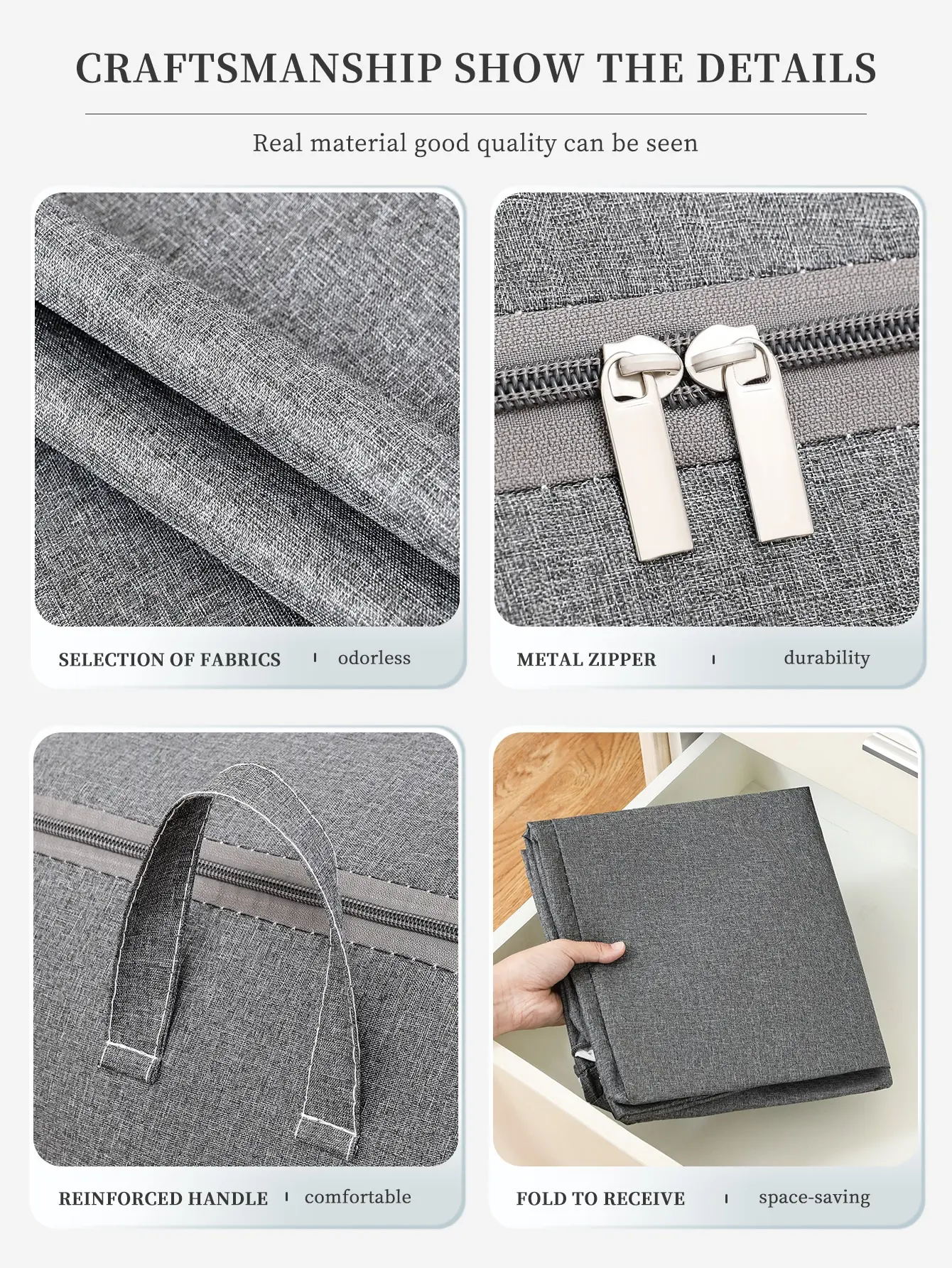Large capacity clothing storage bag organizers used to store daily supplies collapsible three-dimensional storage bag dust bag 5