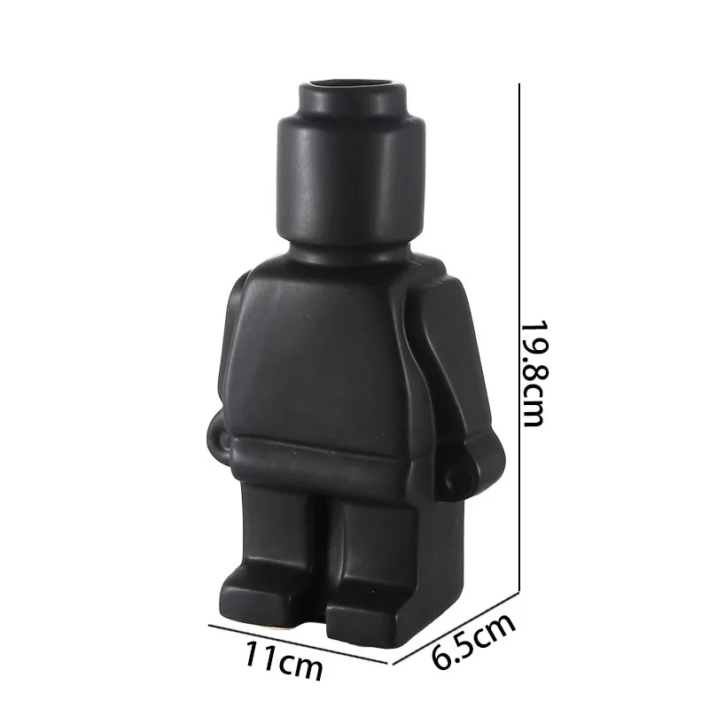 European Resin Statue for Living Room, Creative Block Man, TV Cabinet, Desktop Flower Vase, Modern Home Decoration Accessories 5