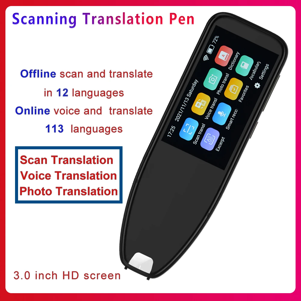 Dictionary Translation Pen Scanner Text Scanning Reading Translator