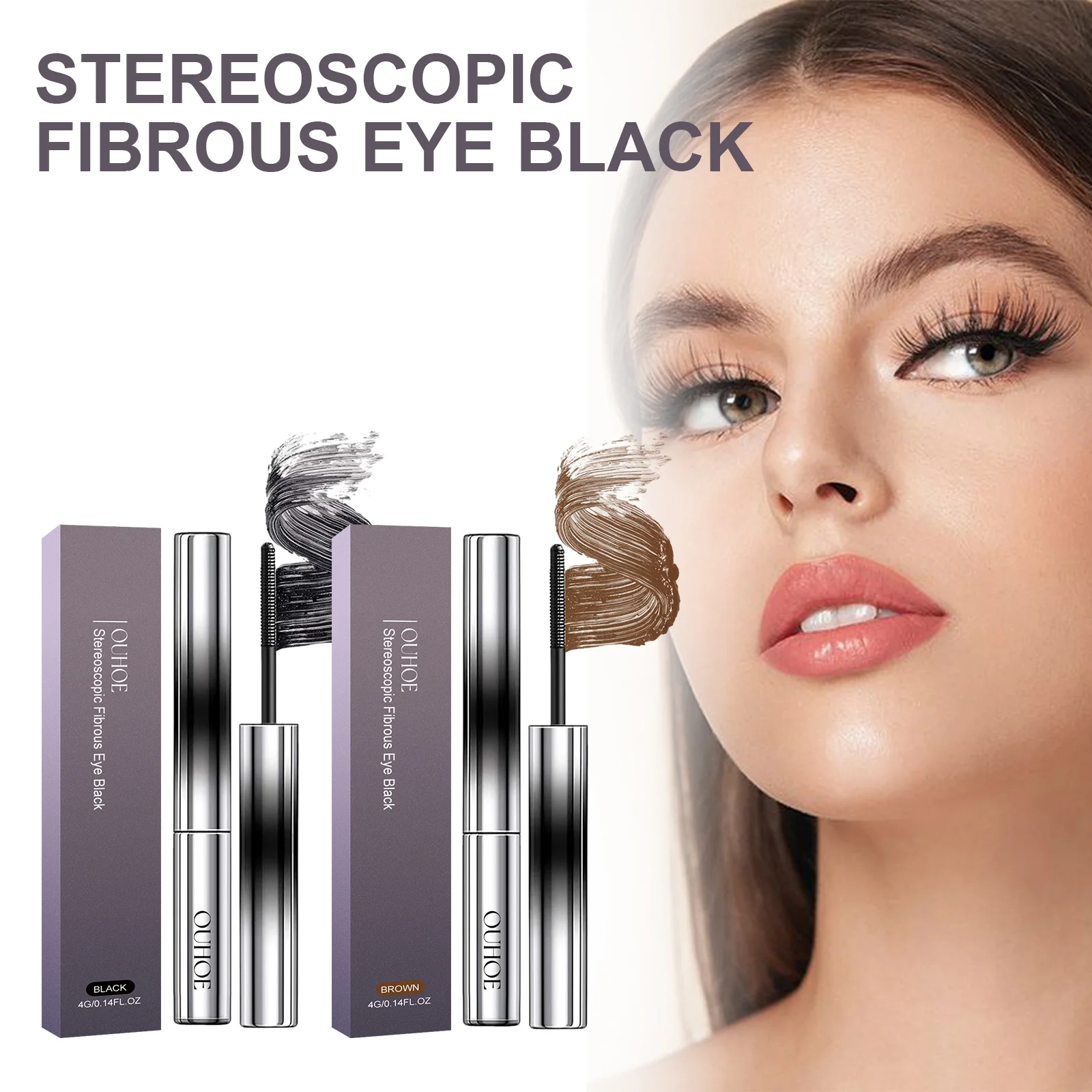 Silk Fiber Curling Waterproof Mascara for Lashes