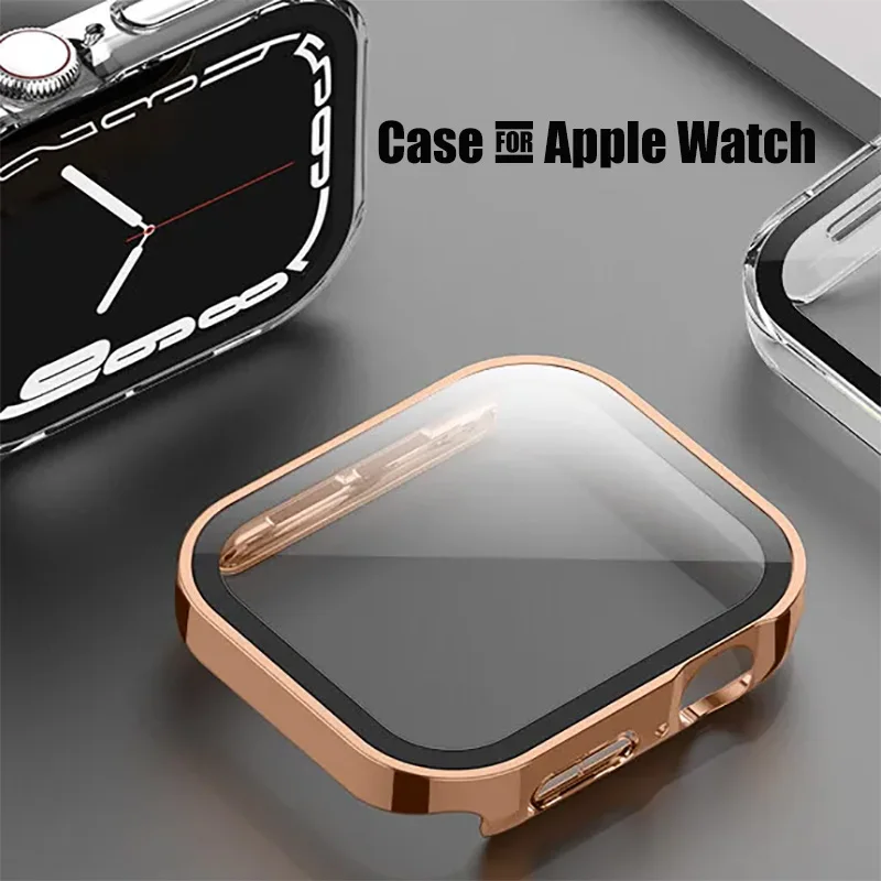 Durable Waterproof Apple Watch Case with Screen Protector and Straight Edge Bumper