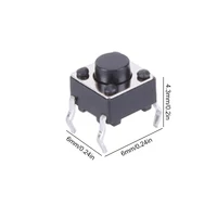 100PCS Tactile Push Button Vertical Micro Switch Touch Button 6X6X5mm Momentary Tactile Switch Button Electronic Components - Image 6