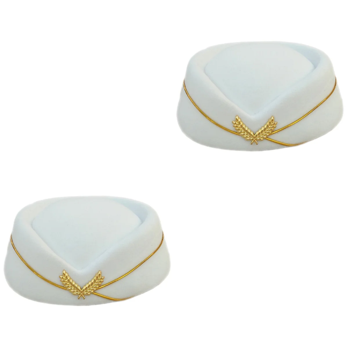 

2pcs Airline Stewardess Hat Stage Performance Hat Flight Attendant Hat Stewardess Cosplay Accessories Beige