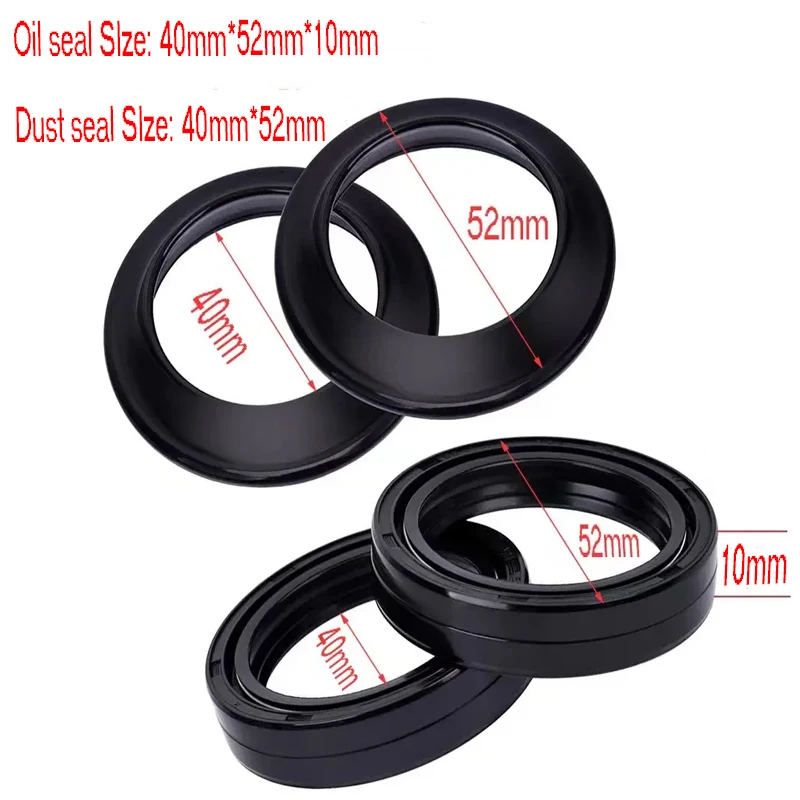 

40x52x10 Front Fork Damper Oil Seal 40 52 Dust Seal For APRILIA RS125 RS250 650 Pegaso For BMW R80GS For Yamaha VMX1200 V-Max