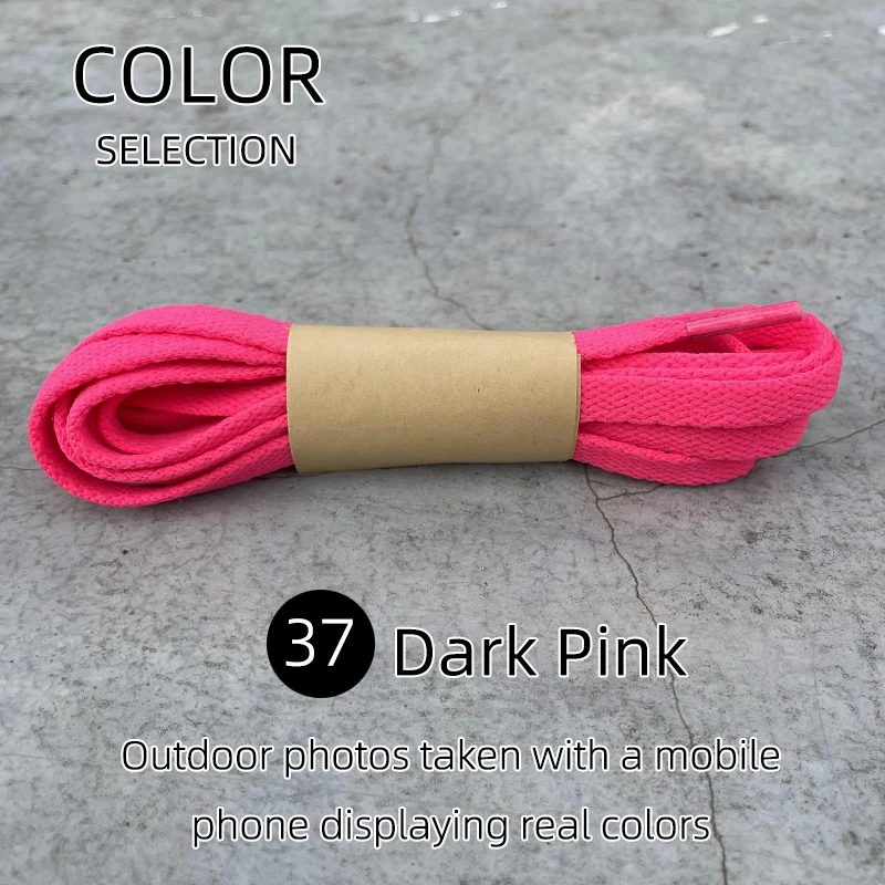 HIBERNI Pink Red Flat Wide Shoelaces - Versatile Shoe Accessories