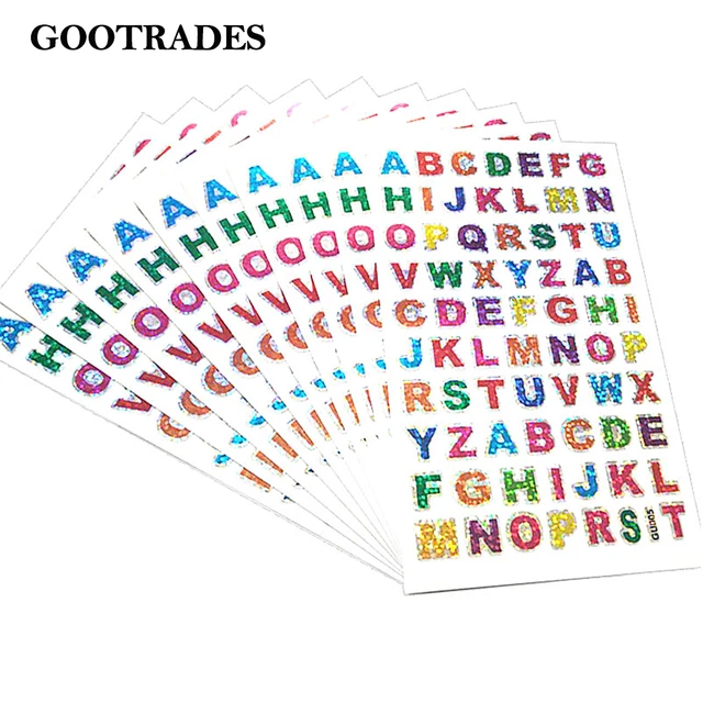 Sticker Letters Alphabet Sheet  Alphabet Stickers Scrapbooking - 10 Sheets  Stickers - Aliexpress