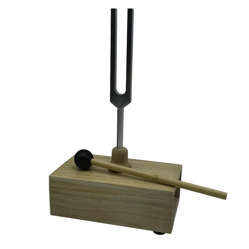 Stimmgabel-Set 440 Hz – 2 Stück Mit Holz-Resonatorbox & Klopfer, Für Physikexperimente & Unterricht