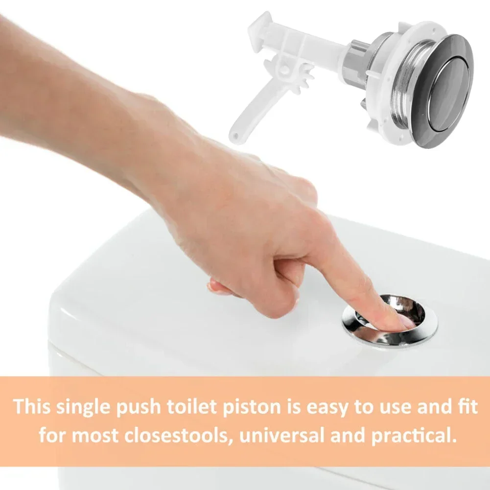 38mm Toilet Tank Button toilet flush button ABS Bathroom Toilet Push Single Flush Button Water Tank button For Seat In Home