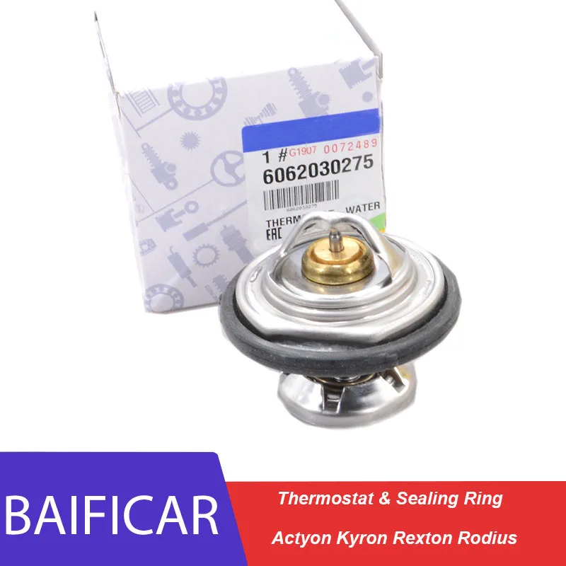Baificar Genuine Thermostat & Sealing Ring 6062030275 For Ssangyong Actyon Kyron Rexton Rodius 2.0T 2.7T