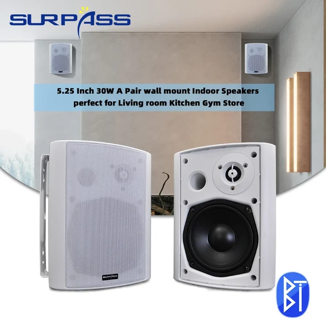 Altavoz WiFi montado en la pared, amplificador Digital de clase D  incorporado, altavoz de pared de 2 vías, sistema de altavoces de Audio para  el hogar para dormitorio, un par - AliExpress