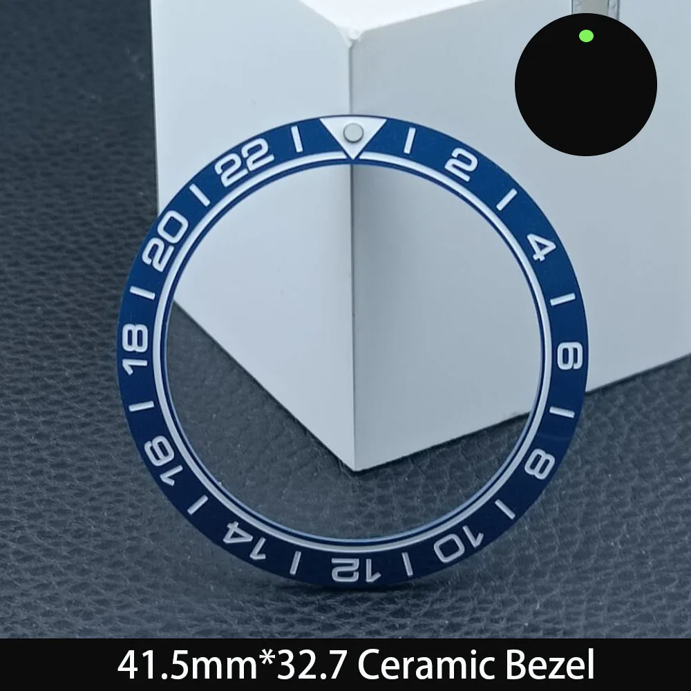 Luminous Ceramic/Aluminum Bezel with Decorative Ring for Men's Watch Accessories