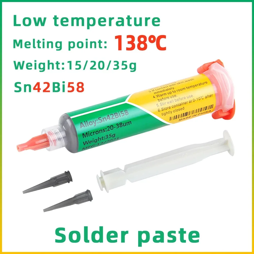 Sn42bi58 Solder Paste Low Temperature Low Temperature Welding Paste