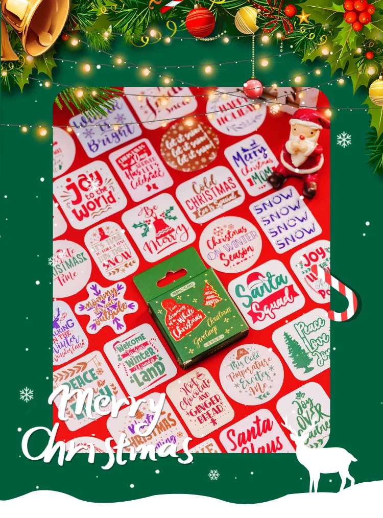 45 قطعة/حزمة عيد ميلاد سعيد جنجر بريد مان DIY Paper Decorative Life Diary Stickers