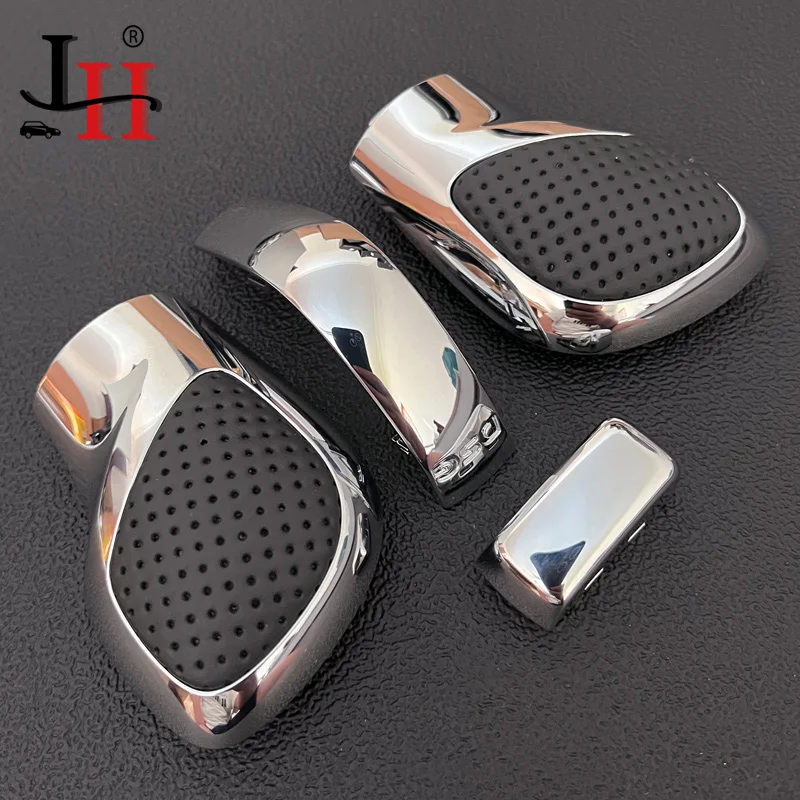 

Chrome Matt With Leather Shift Knob Gear Side Cover DSG Emblem For VW Golf 6 7 R GTI Passat B7 B8 CC R20 Jetta MK6 GLI