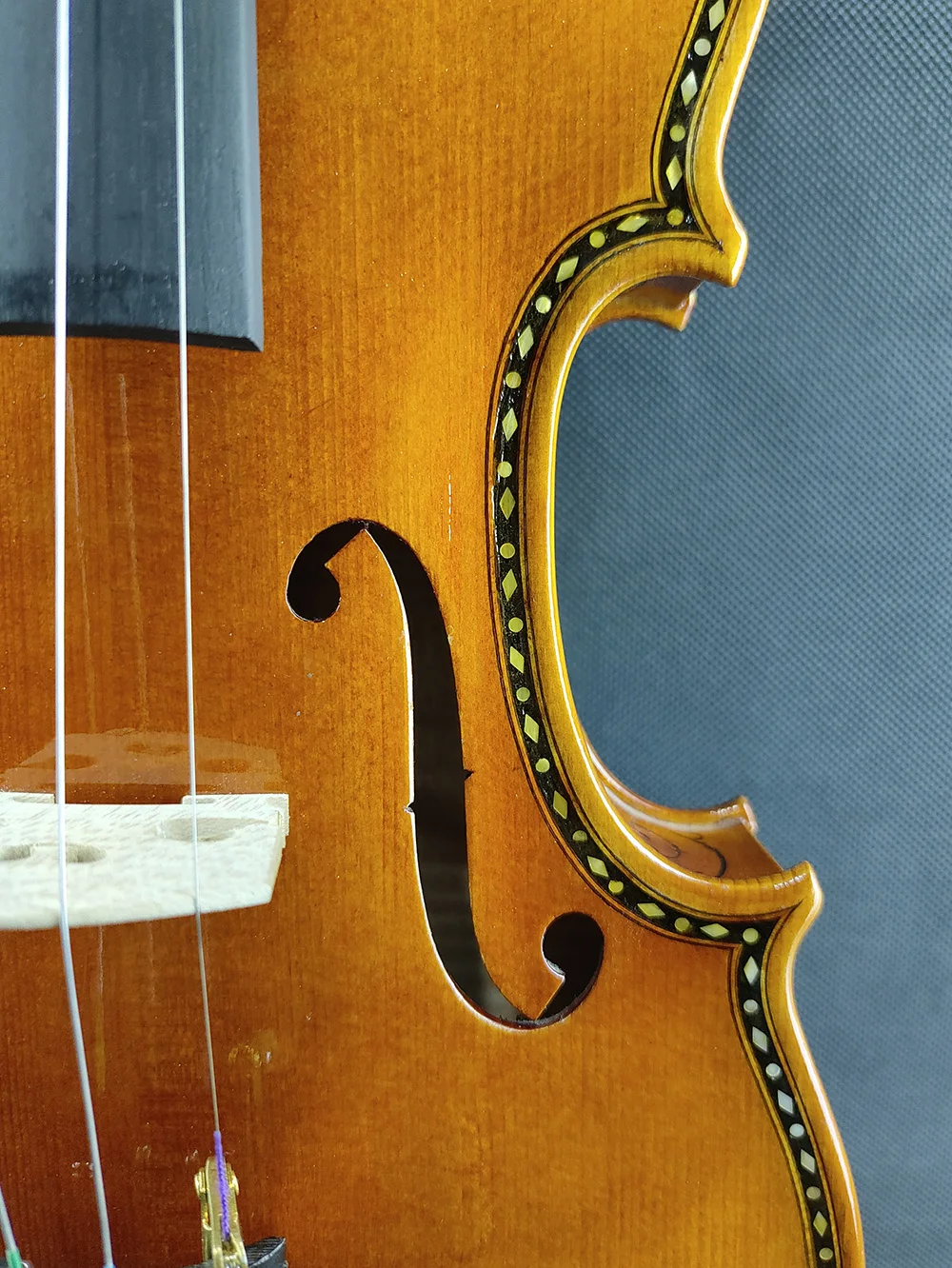 Violin 4/4 Professional Hand Made Bone Inlaid 1 Piece