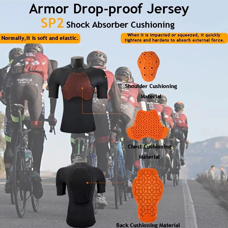 Moon CE Certified SP2 Impact Armor Set-Breathable Slow-Recovery Protection for Extreme Sports&Road Bicycles and Mountain Bikes