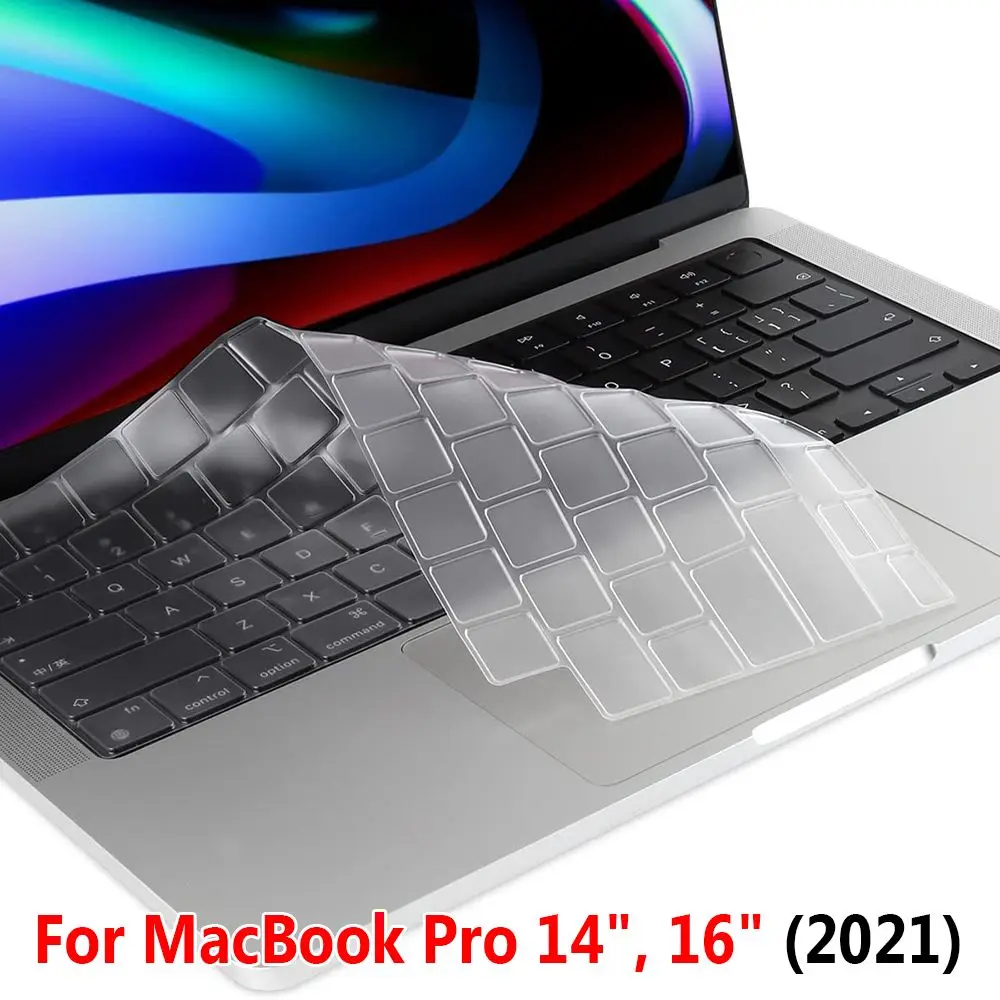 

Soft Clear Waterproof Ultra Thin Skin Keyboard Cover Protector Film TPU For MacBook Pro 14 16 inch M1 Max 2021 A2442 A2485