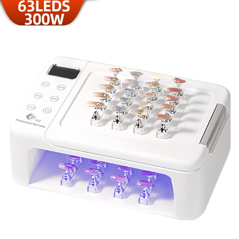 UV LED 램프 프레스온 퀵드라이 네일 드라이어 핸드필로우 포함 접이식 네..
