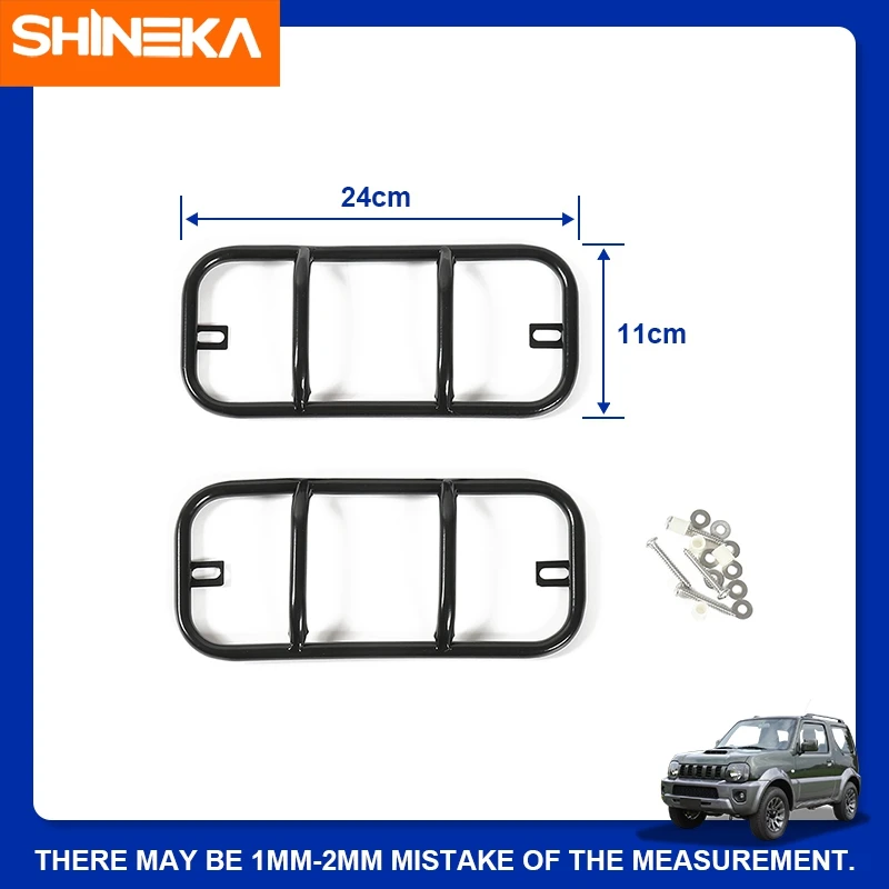 Tail Lamp Cover Fog Lamp Frame Cover SHINEKA Lamp Hoods for Suzuki Jimny 2007 Up Car Rear Bumper