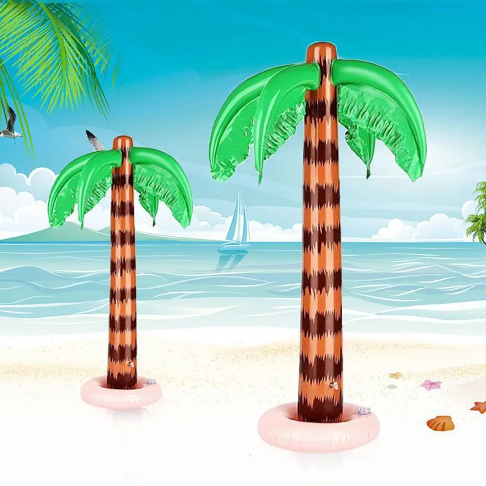 PVC 90CM Inflatable Tropical Palm Tree Coconut Palm Tree Pool Toy Outdoor Supplies Beach Hawaiian Party Backdrop Decor
