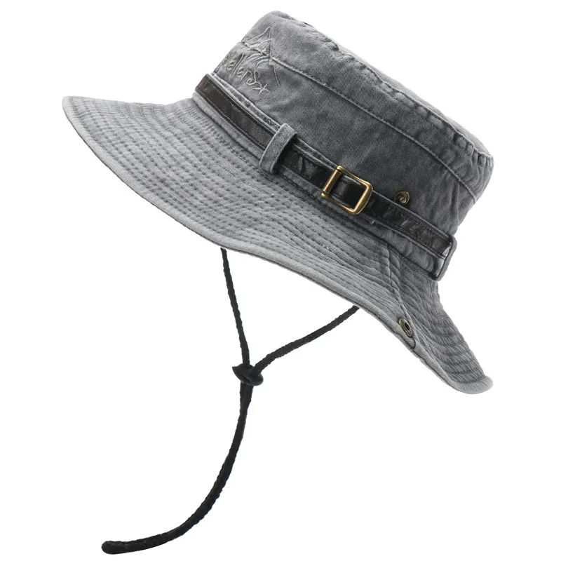 Hut Baumwolle gewaschen Fischer mütze Herren Outdoor Sonnen hüte Wandern Sonnenhut lässig Wandern Angeln Kappen Eimer Hut Casque tte – Detail 8