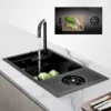 Bar Sinks Nano Black Hidden  Single Groove Multifunctional Kitchen Invisible Sink Small Cup Washing Sink 3