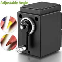 Deli Rotary Pencil Sharpener 6.5-12mm Adjustable Camera Sharpener Machine Stationery Pencil Cutter Knife Supplies 6