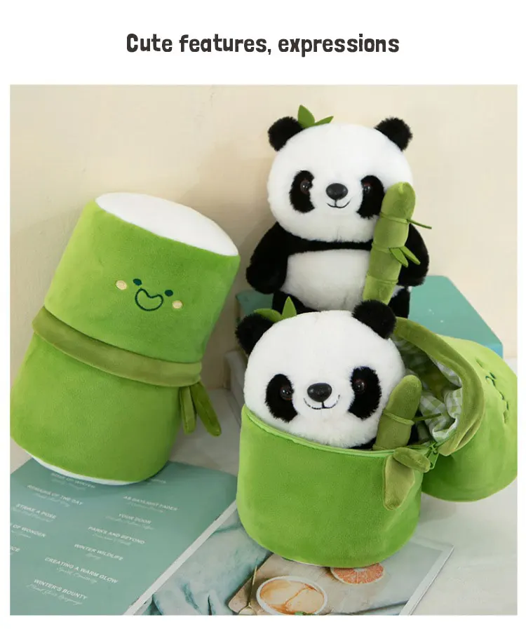 Cuddly Panda Bamboo Hideaway Plush Toy