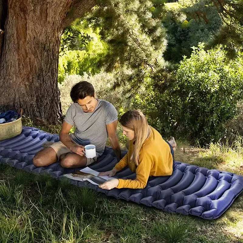Outdoor camping super thick 4-inch inflatable sleeping mat 2