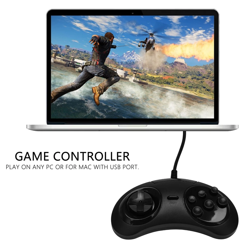  е  6 Ű Usb  Ʈѷ е, Sega Genesis / Md Pc / 2 Y1301 / Mac ް ̺  öƽ