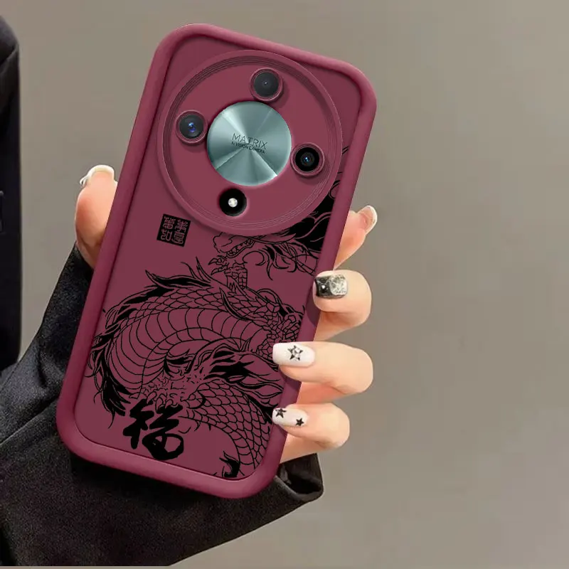 Fashion Dragon Totem Soft Silicone Shockproof Protective Case