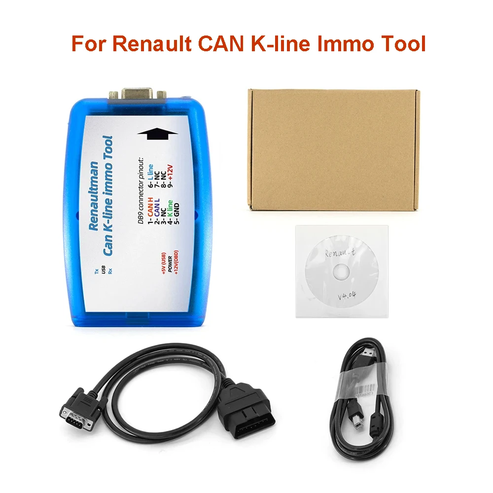 

OBD2 Car Programmer Tool For Renault CAN K-line Immo Tool V4.04 For Renault CAN/K-line ECU Tool Read Write EEPROM