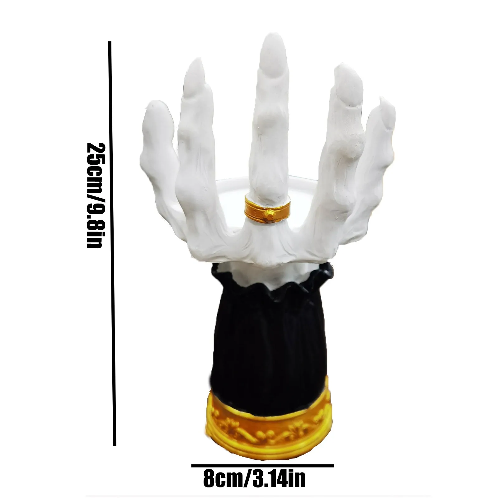 Witch Hand Candlestick Halloween Palm Candle Holder Gothic Decor Snack Bowl Stand Resin Ornament For Home Halloween Decorations candle holders