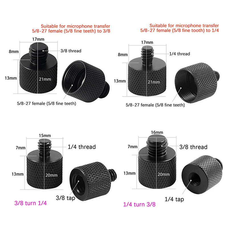Camera Accessories Camera Screw Mount Screw Mount Adapter Metal Screw Adapter Camera Mount Bracket Quick Release Kit Camera Screw Conversion Nut 5/8 To 3/8 To 1/4 Inch Adapter Mount For DSLR Tripod Monopod Quick Release Plate Stands
