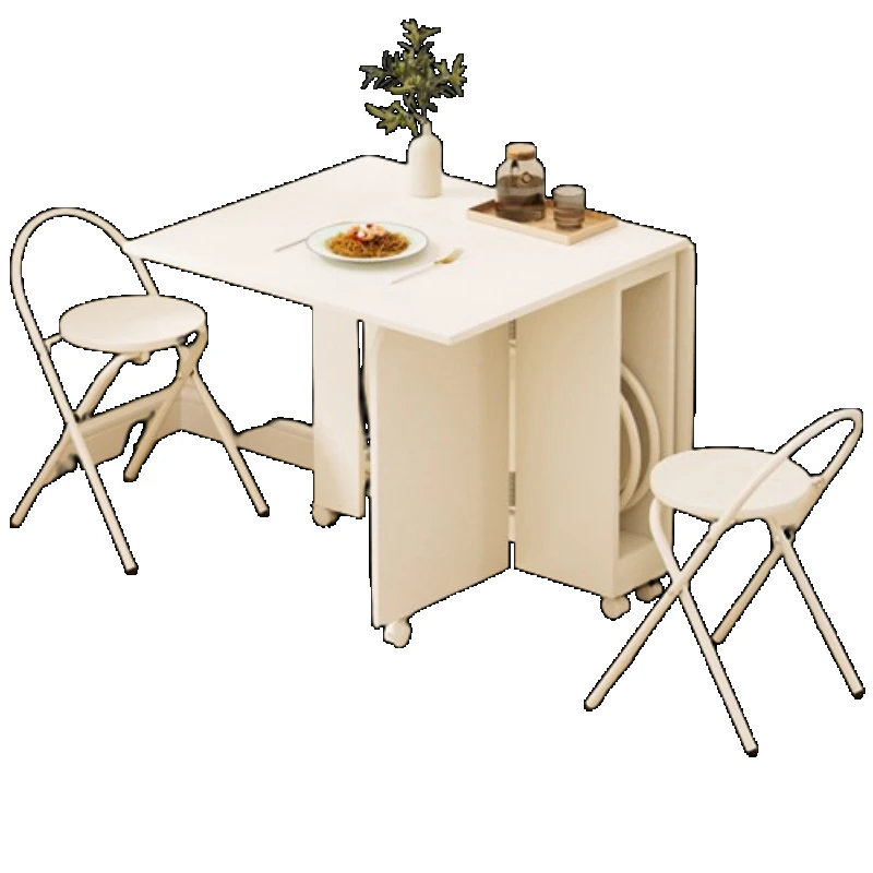Description Picture 2 of itemFoldable Table Furniture Luxury Industrial Wooden Chairs Study Dinning Tables Sets Garden Tabulka Multifunctional Folding