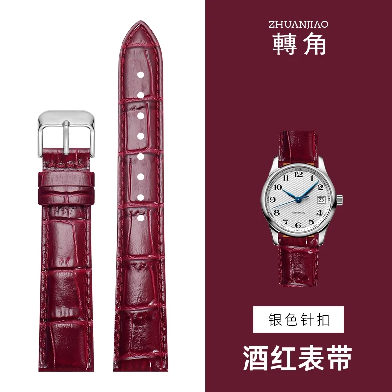 Luxurious Glossy Genuine Leather Watchband – Premium Top Layer Cowhide Strap