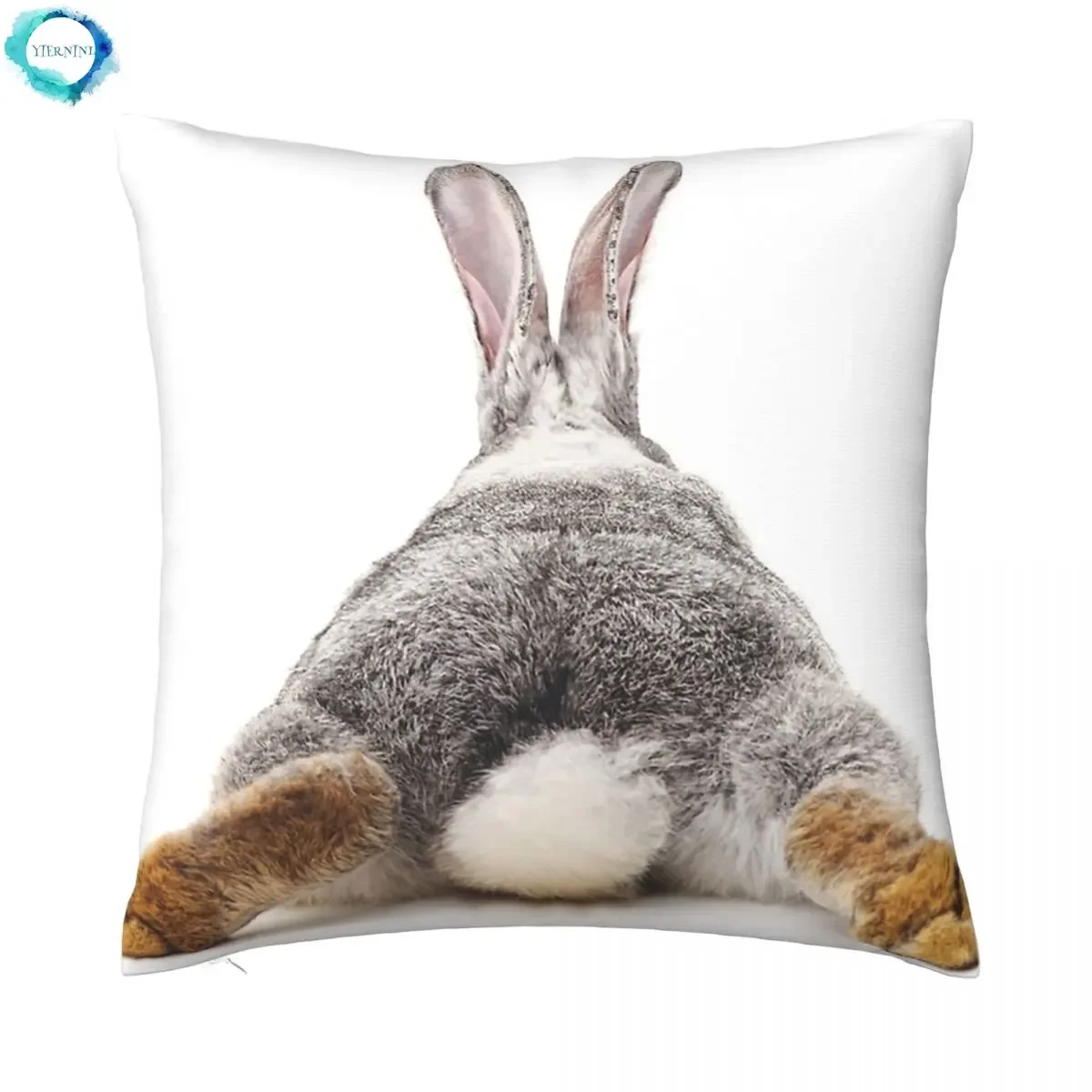 

Animal Cute Rabbit Painting Printed Decorative Cushion Cover 100% Polyester Pillow Case Nordic Cushion Cover Sofa Car Decoration