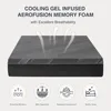 Queen Mattress 12 Inch Charcoal Memory Foam Mattress in a Box, CertiPUR-US Certified, Fiberglass Free, Gel Double Mattress 5