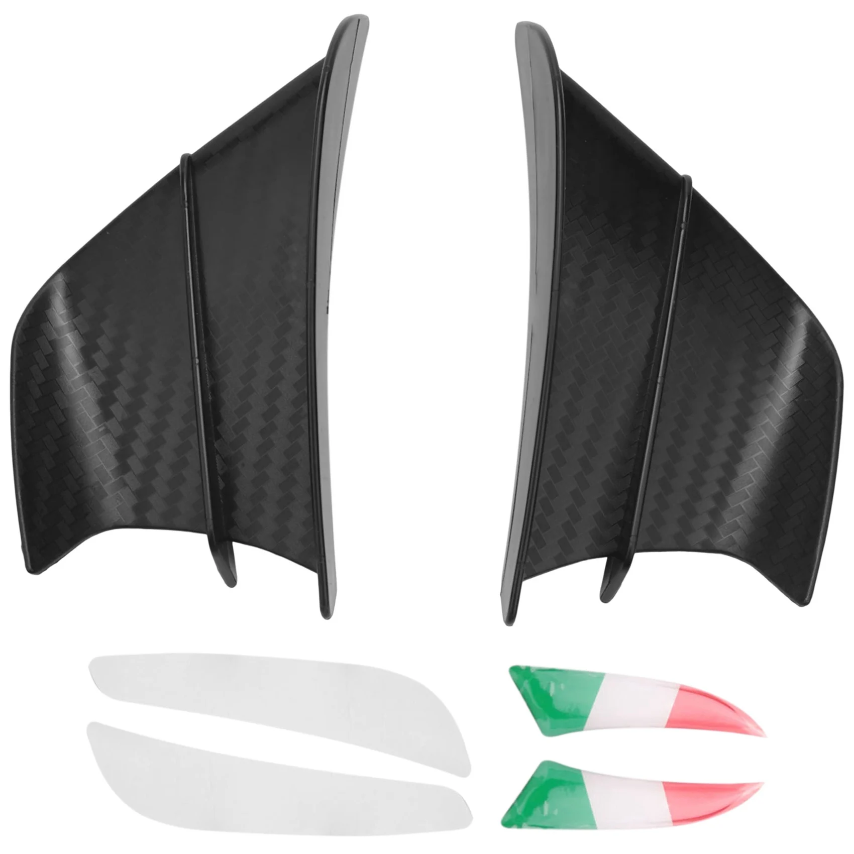 

Motorcycle Winglet Aerodynamic Wing Kit Spoiler Motorcycle Wind Flow Fixing Wing for S1000RR V4 ZX-10R R1,Matte Black