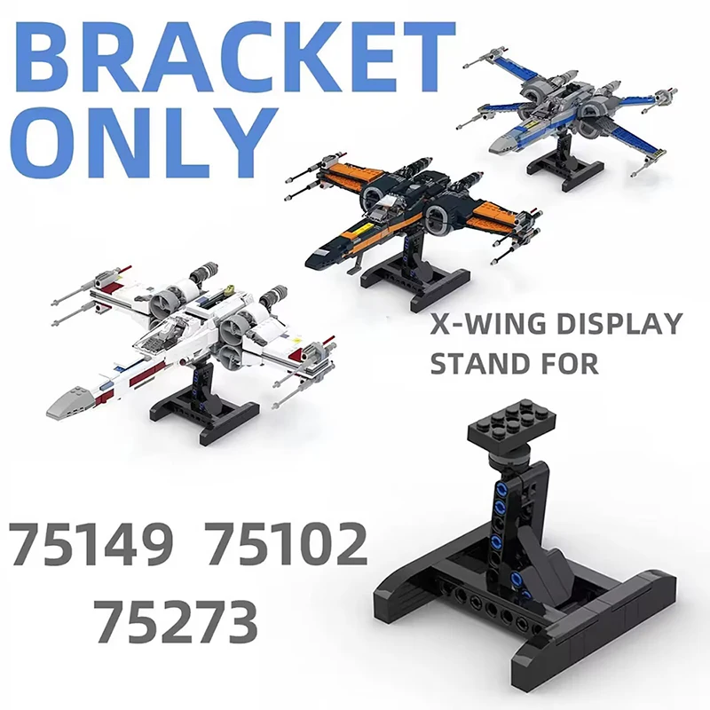 Moc Stand Display 52 Pcs Building Blocks Staffa Per X-Wing Space Wars Fighter 75102/75149/75218 Supporto Mattoni Giocattoli Per Bambini Regalo