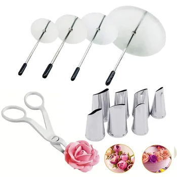 12pcs Cake Flower Nail & Lifter Set – Icing Flower Decorating Kit 1