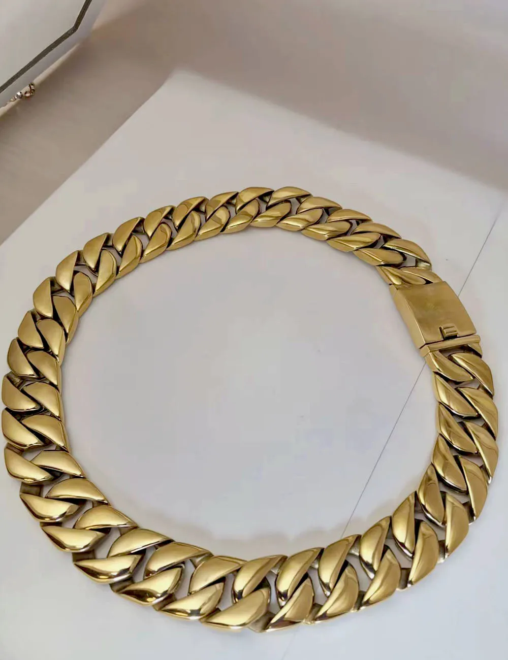 

wholesale 26/32mm width big thick Cuban link chain bracelets necklaces for women and men Silver gold color jewelry