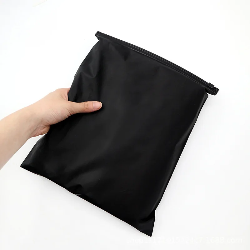 TETP 50Pcs Black Frosted Zipper Bags Home For Clothing T-shirt
