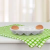 Round Egg Tray Eggs Devilled Holder Platter Plate Ceramic Dish Ceramics Deviled Serving Tray 6