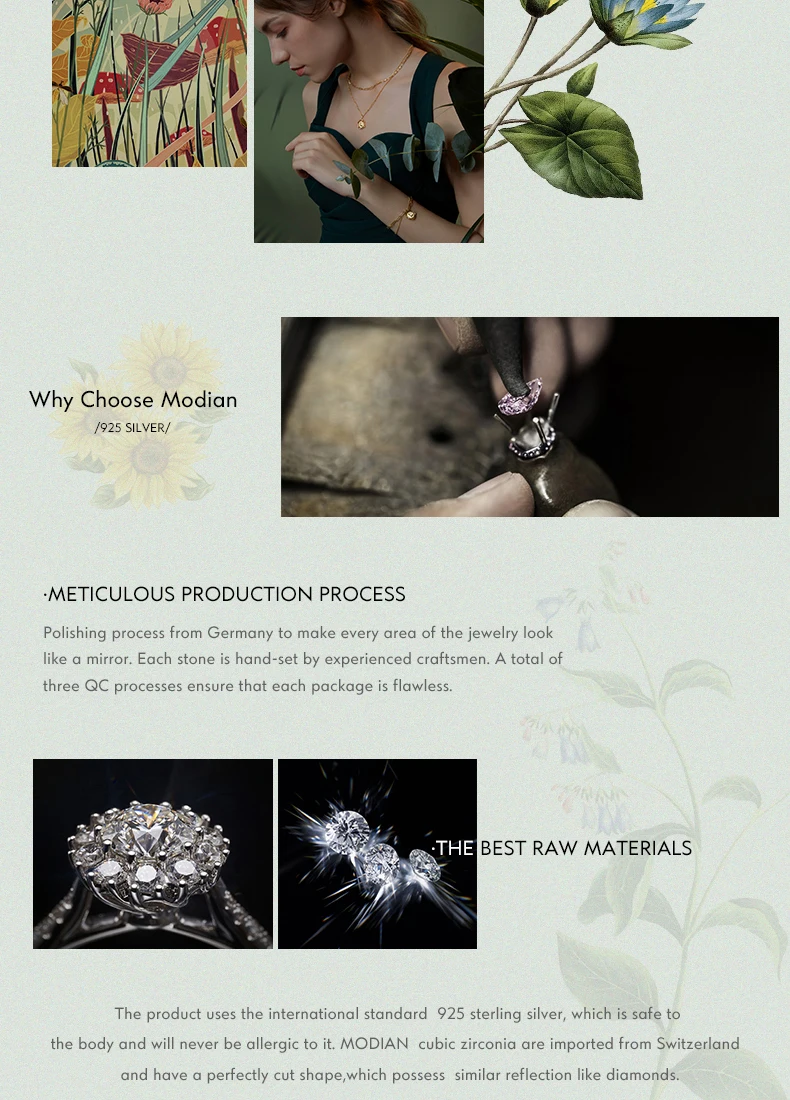 MODIAN Authentic 925 Sterling Silver Geometric Rectangle Natural Opal Jewelry Sets Rings Earrings For Women Wedding Jewelry