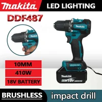 Makita DDF487 10mm brushless 18V lithium rechargeable impact drill, household hand drill, high torque electric screwdriver 1