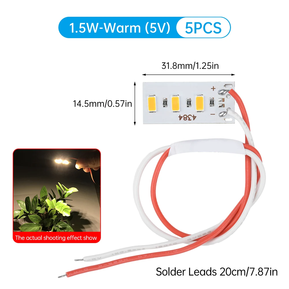 ตัวเลือกสินค้า LED 5730 5 ดวง สว่างสดใส หลากสี สไตล์มินิมอล