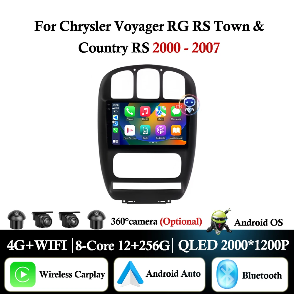 For Chrysler Voyager RG RS Town & Country RS 2000-2007 Android Auto Carplay Car Radio Multimedia Player GPS Navi DSP Stereo car multimedia player car radio