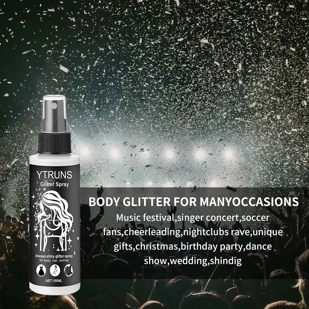 100ml high gloss glitter spray, can be used for body/hair/clothes 6